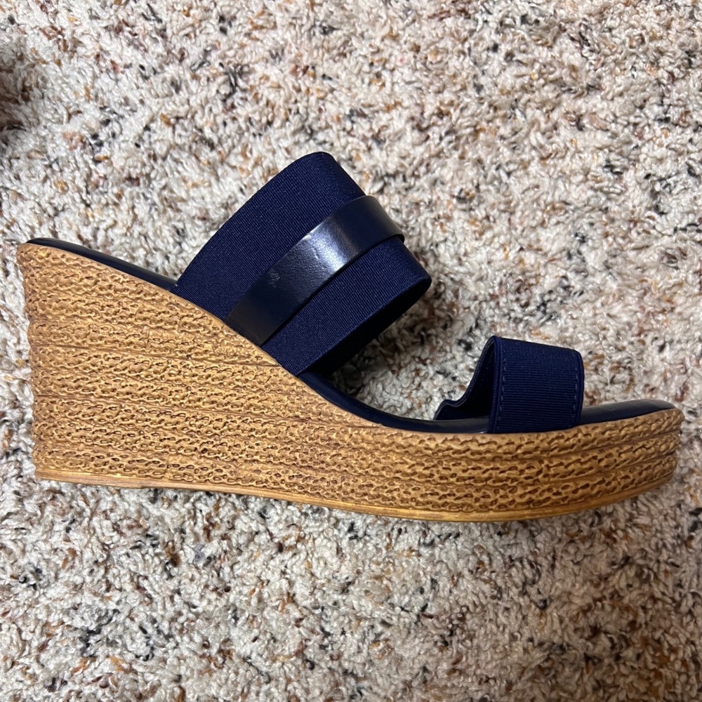 Wedge Sandals Women 7.5M Made In Italy Buckle Sophisticated Classic Boho Coastal